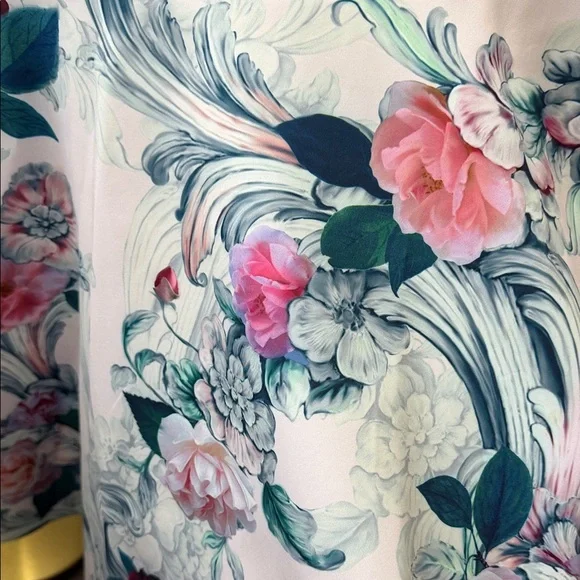 Ted Baker Pink and Blue Floral Midi Dress - Picture 4 of 8